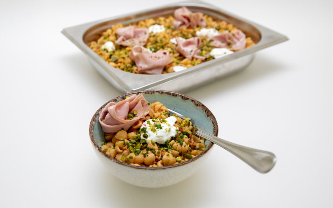 Diabolique Pasta Salad with Pistachio and Mortadella