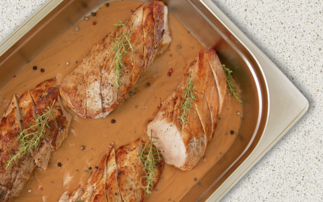Pork tenderloin au poivre