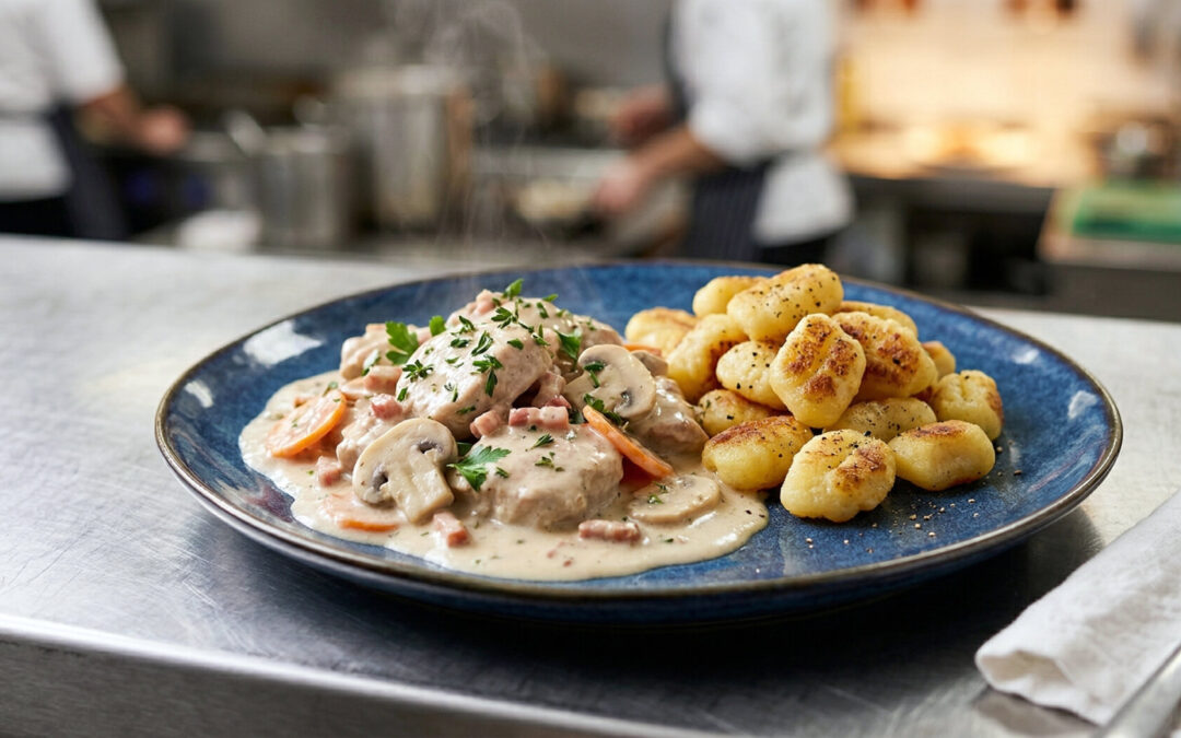 Blanquette de veau au lard
