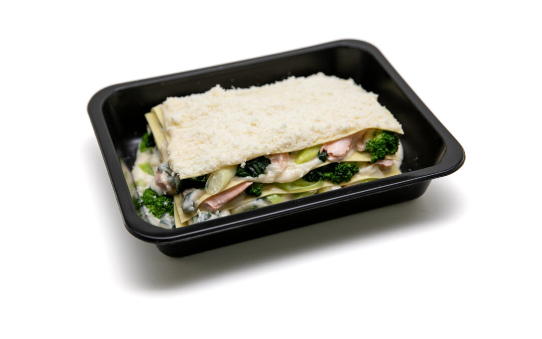 Lasagna verde con salmone – tray