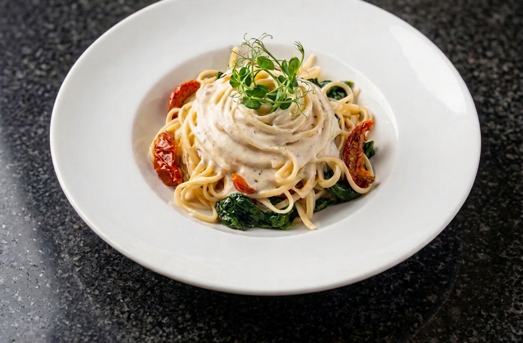 Linguine ricotta e spinaci