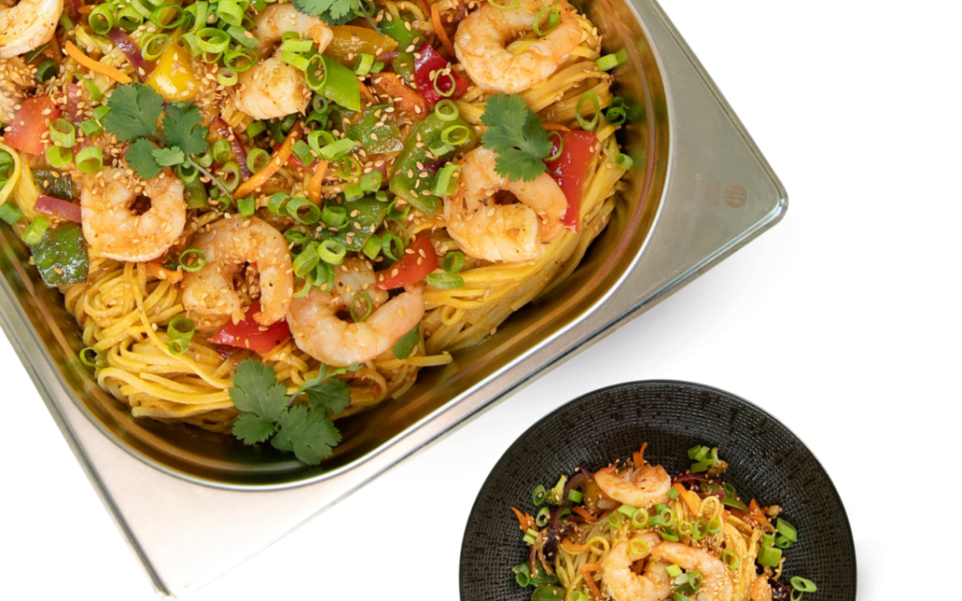Noedels Scampi Thai Curry