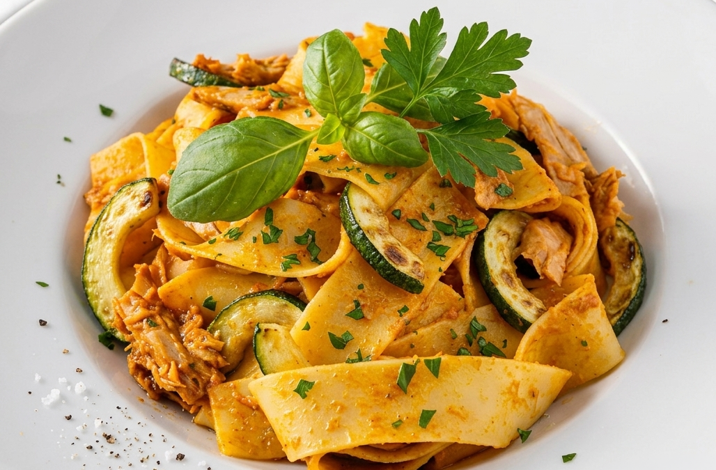 Pappardelle al tonno e zucchini