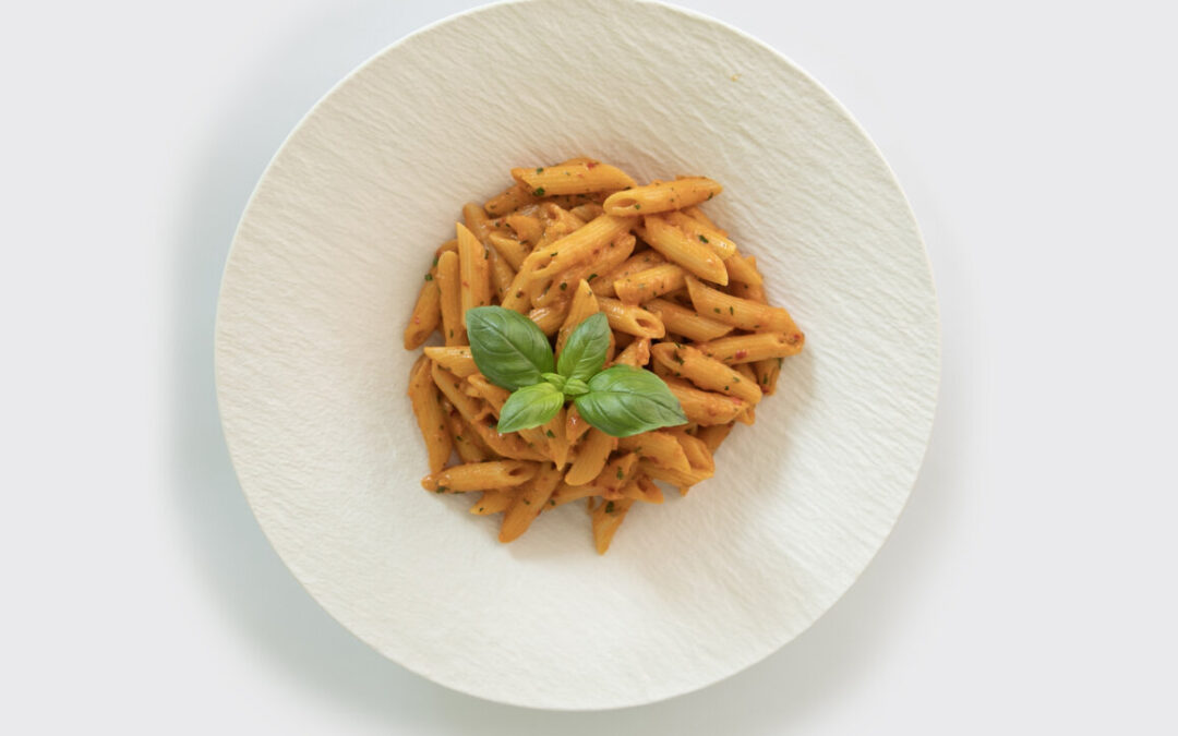 Penne à la vodka et mascarpone rosso