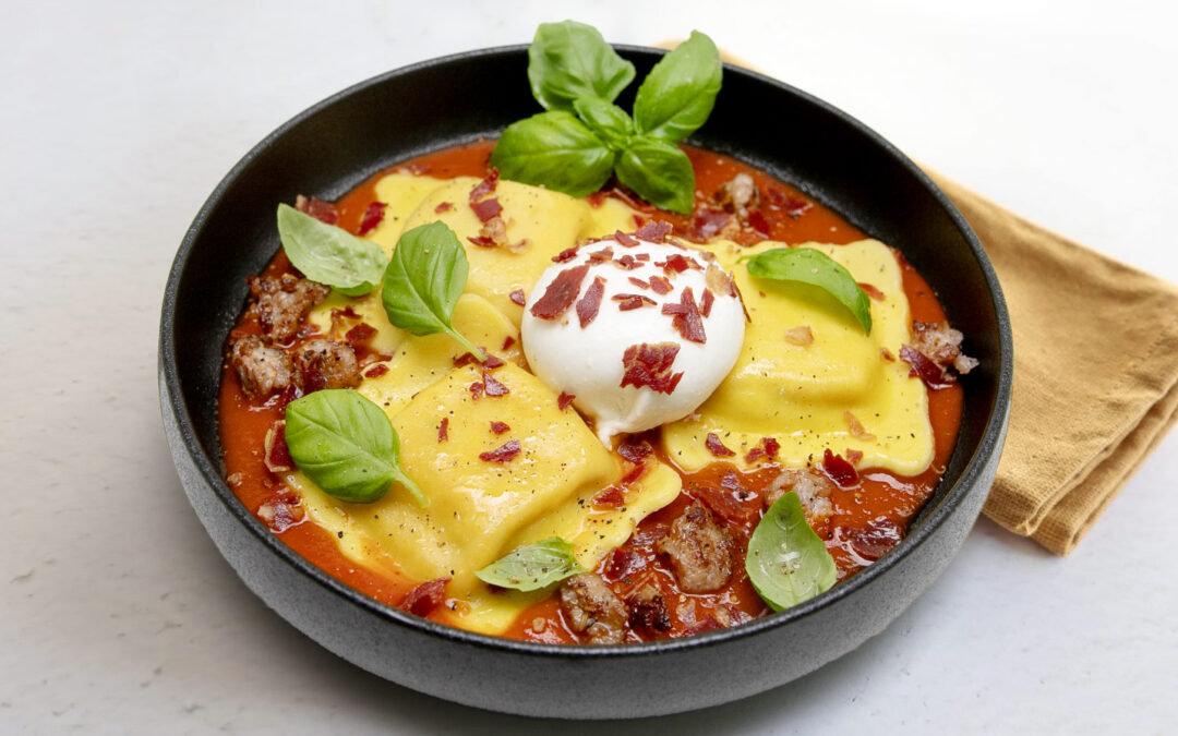 Ravioli Mozzarella e Pomodoro à la Salsiccia