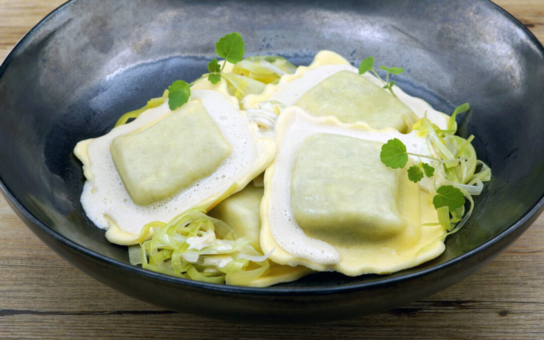 Ravioli Tartufo e Funghi à la sauce au foie gras