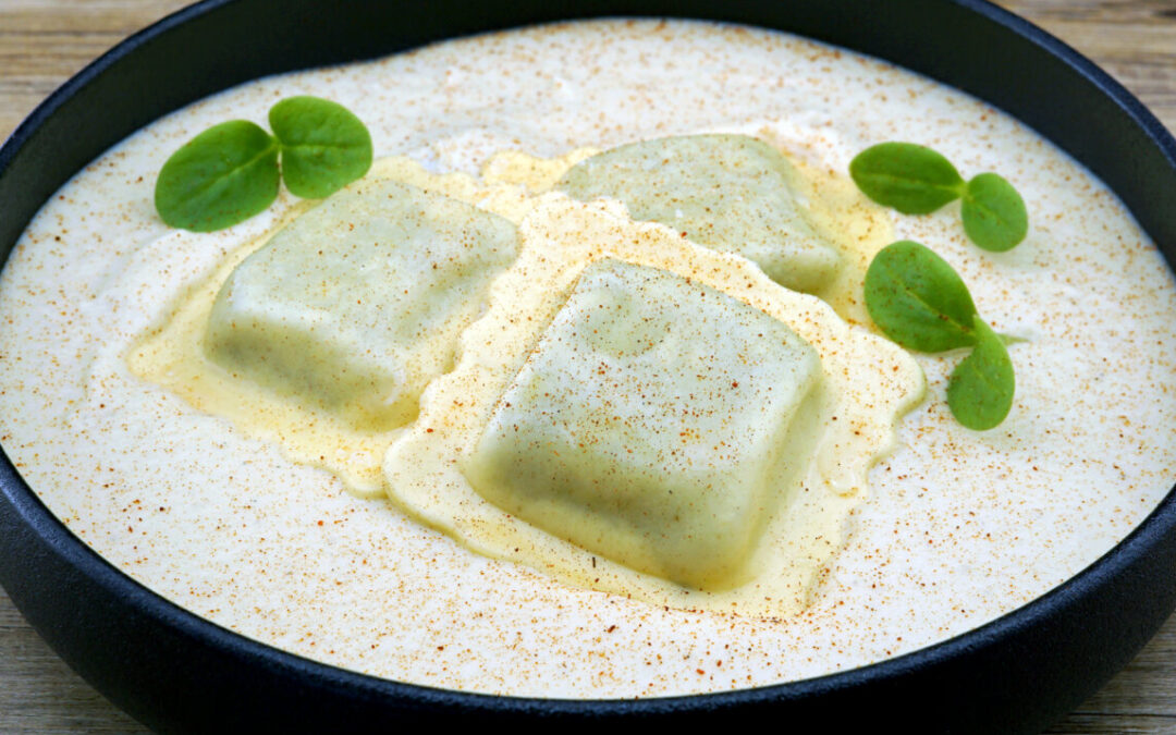 Ravioli Tartufo à la crème de céleri-rave