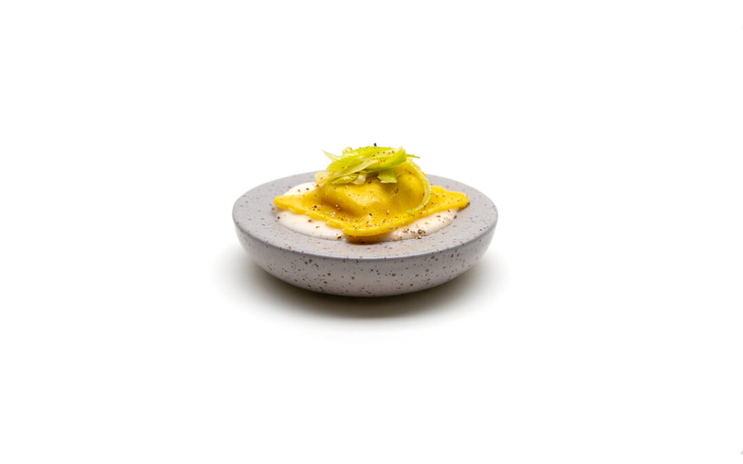 Ravioli Tartufo with cauliflower cream