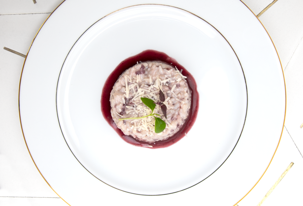 Risotto met rode wijn