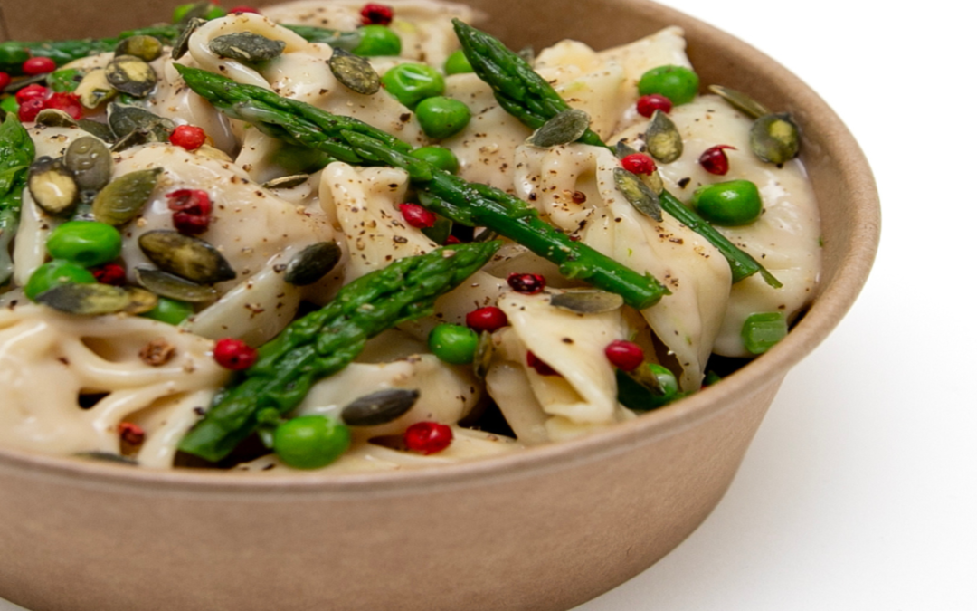 Tortelloni Vegan met lentegroenten
