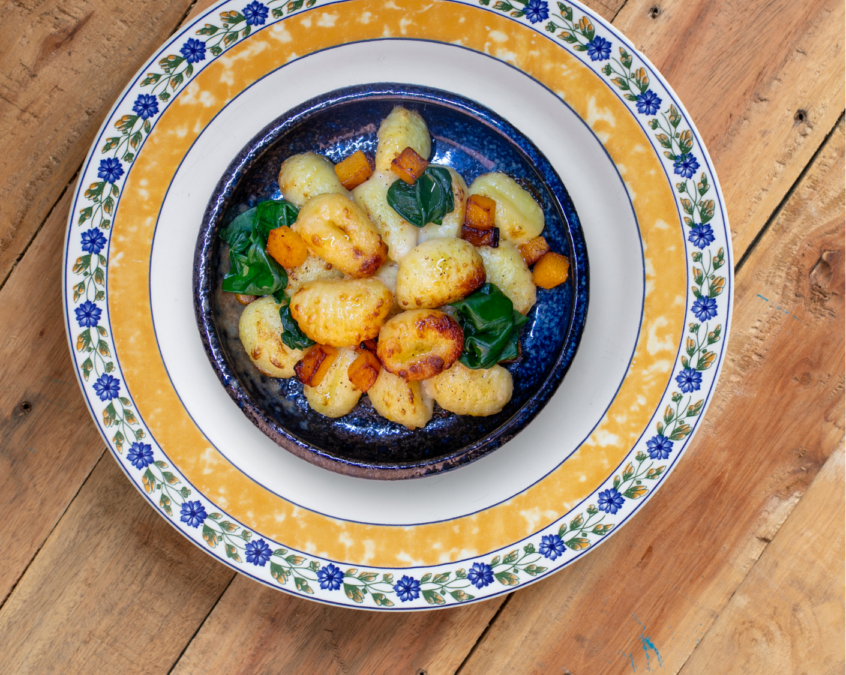 Gratin van gnocchi met butternut
