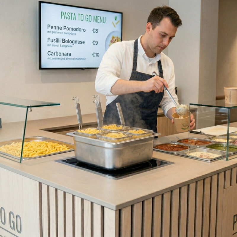 Pasta serveren in 30 seconden, zonder grote investeringen